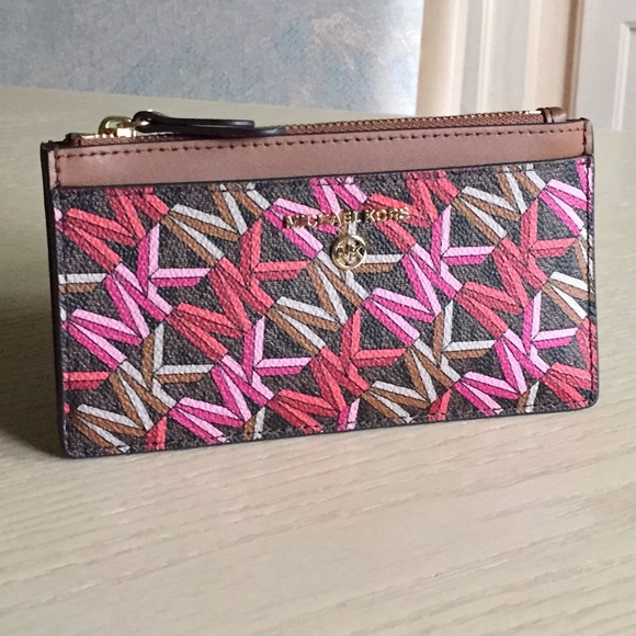 Michael Kors Brown Multi Slim Card Case - Picture 2 of 10